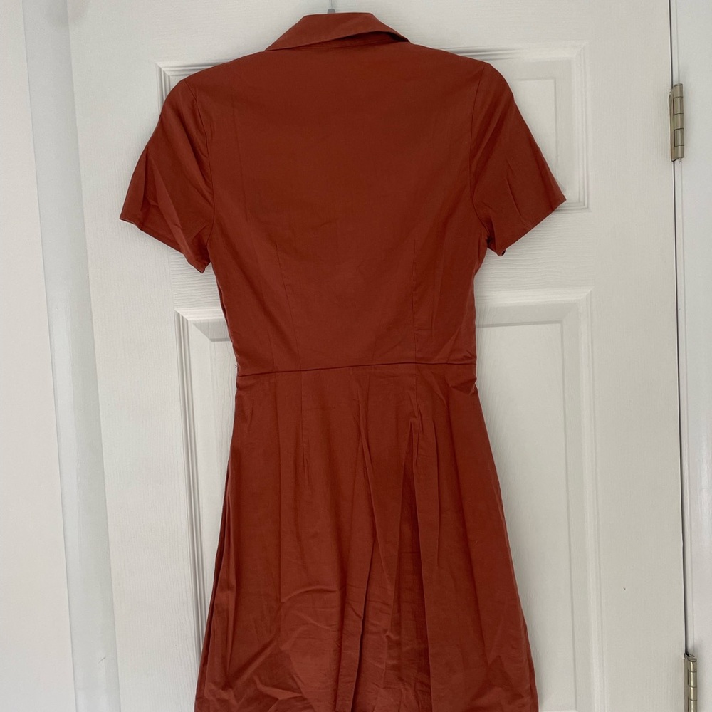 Rust Colored Abercrombie And Fitch Deep V Dress, … - image 2